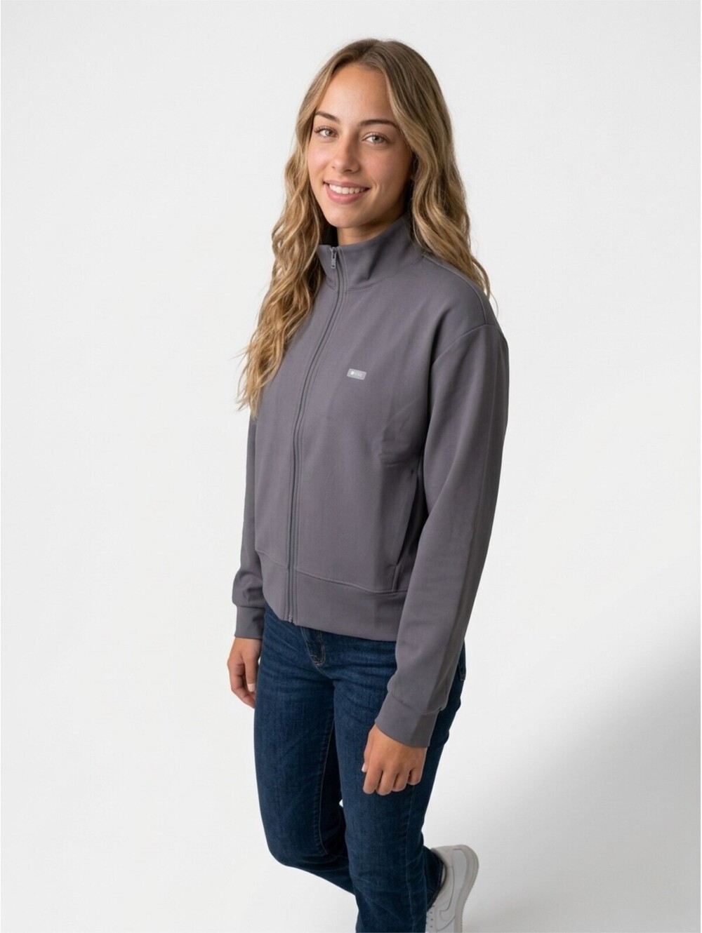 Figs W_Labelle Formx Relaxed Full Zip Bomber Scrub Jacket M Charcoal NWT